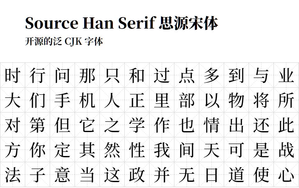 消灭豆腐块！谷歌联合 Adobe 发布全新开源思源宋体（Source Han Serif）
