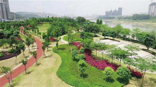 今年底邕江两岸新添两座“带状公园” 有望媲美杭州“西湖十景”