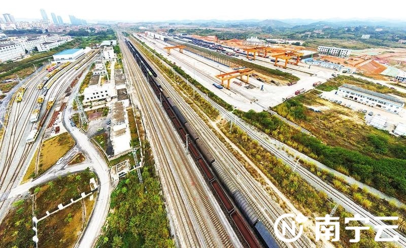 广西南宁国际铁路港建设按下“快进键” 重要节点工程将在今年底建成
